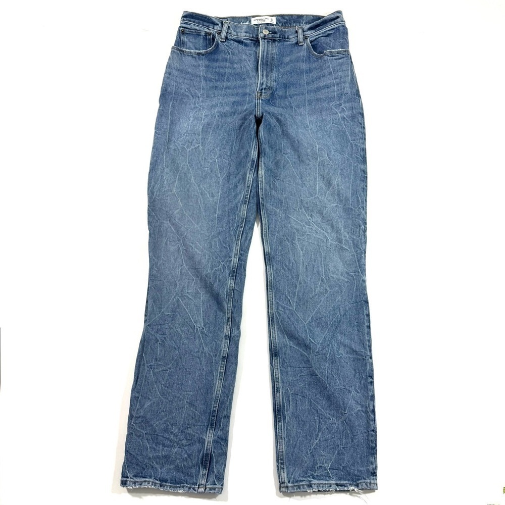 Abercrombie 90s Straight Ultra High Rise Jeans Size 12 31 Long